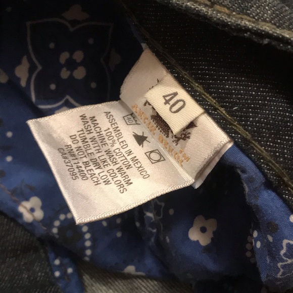 Antik Denim Mens Dark Wash Straight Fit 40x34 Jean - Picture 3 of 8